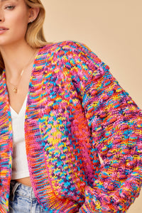 Fun and Games Cardigan - Purple Mix