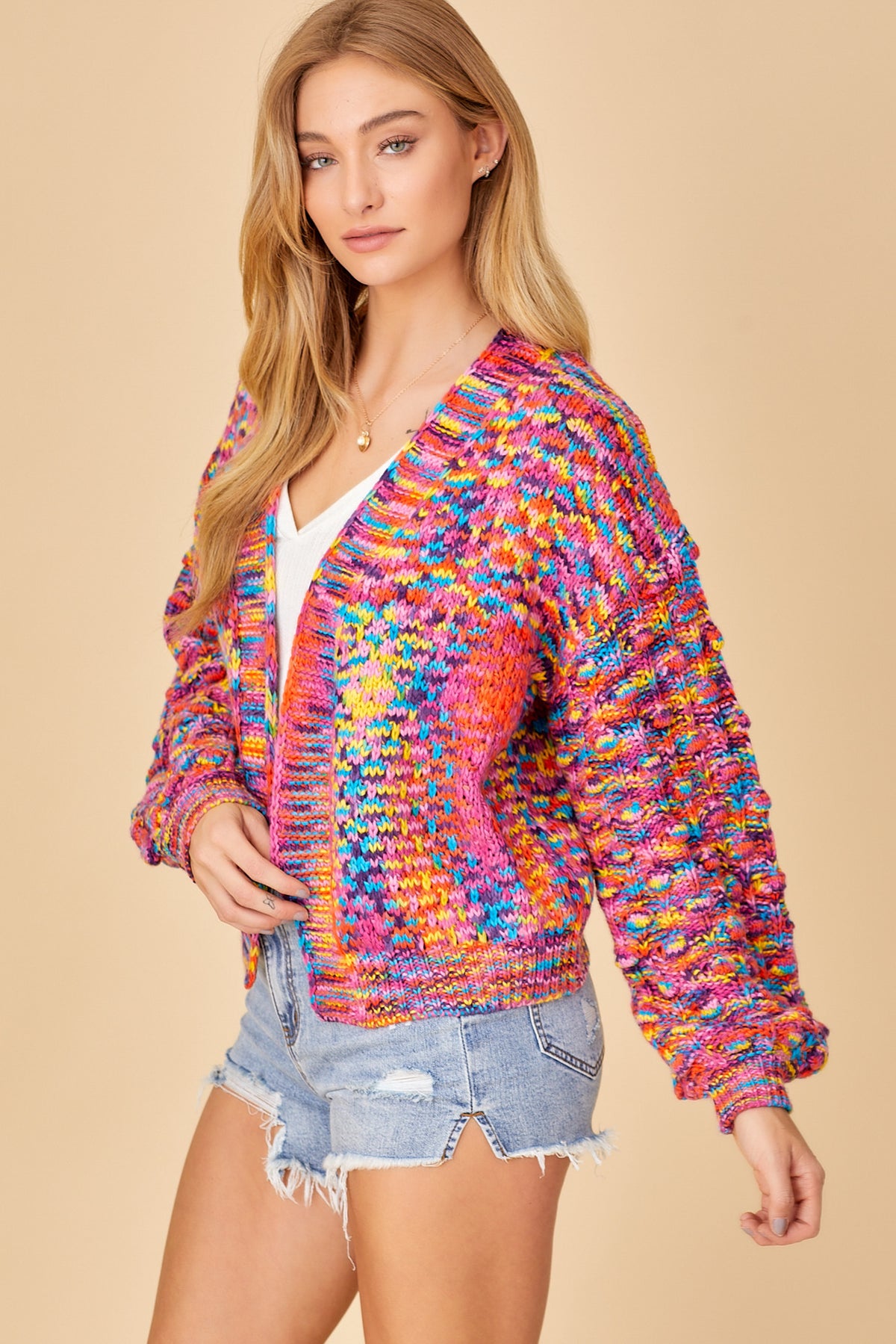 Fun and Games Cardigan - Purple Mix