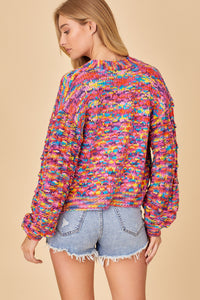 Fun and Games Cardigan - Purple Mix