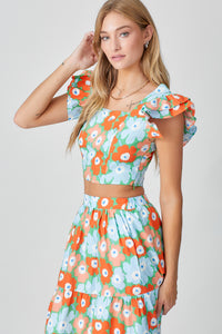 Vibrant Blooms Top - Green