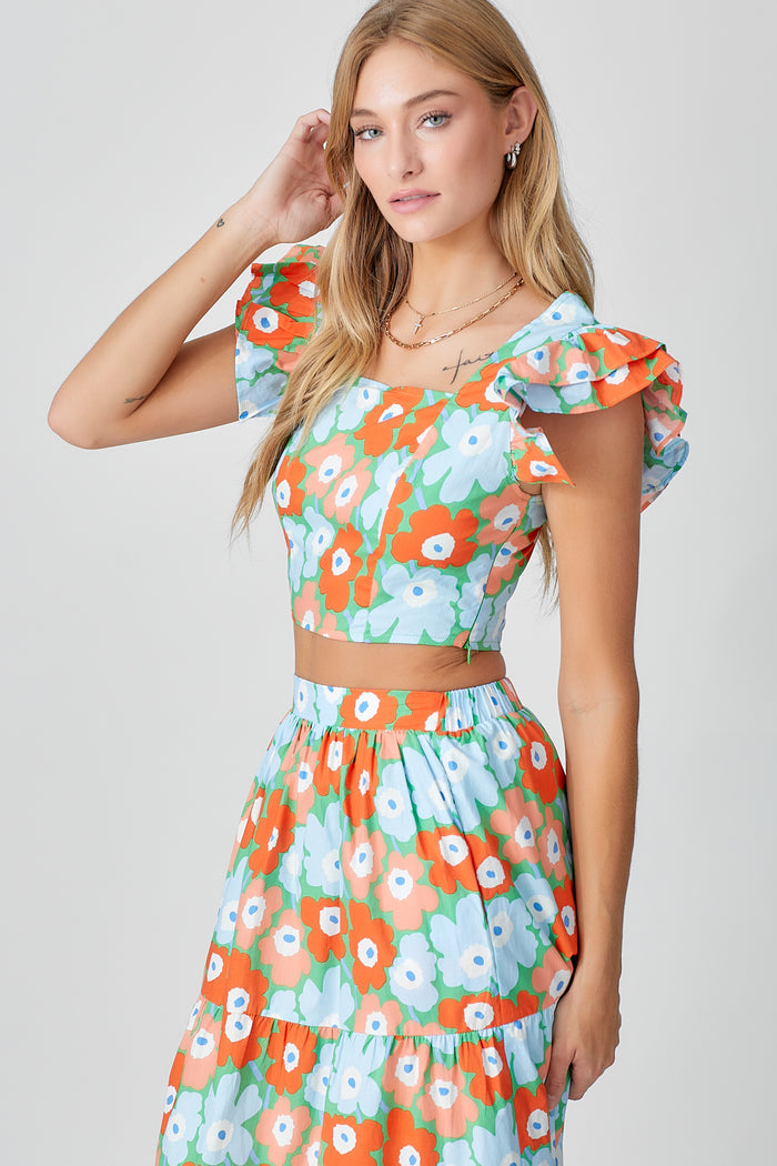 Vibrant Blooms Top - Green