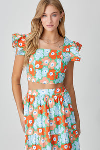 Vibrant Blooms Top - Green