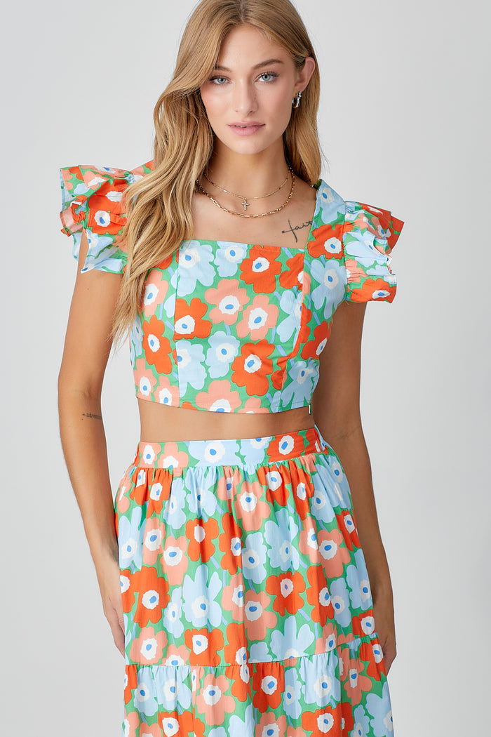 Vibrant Blooms Top - Green