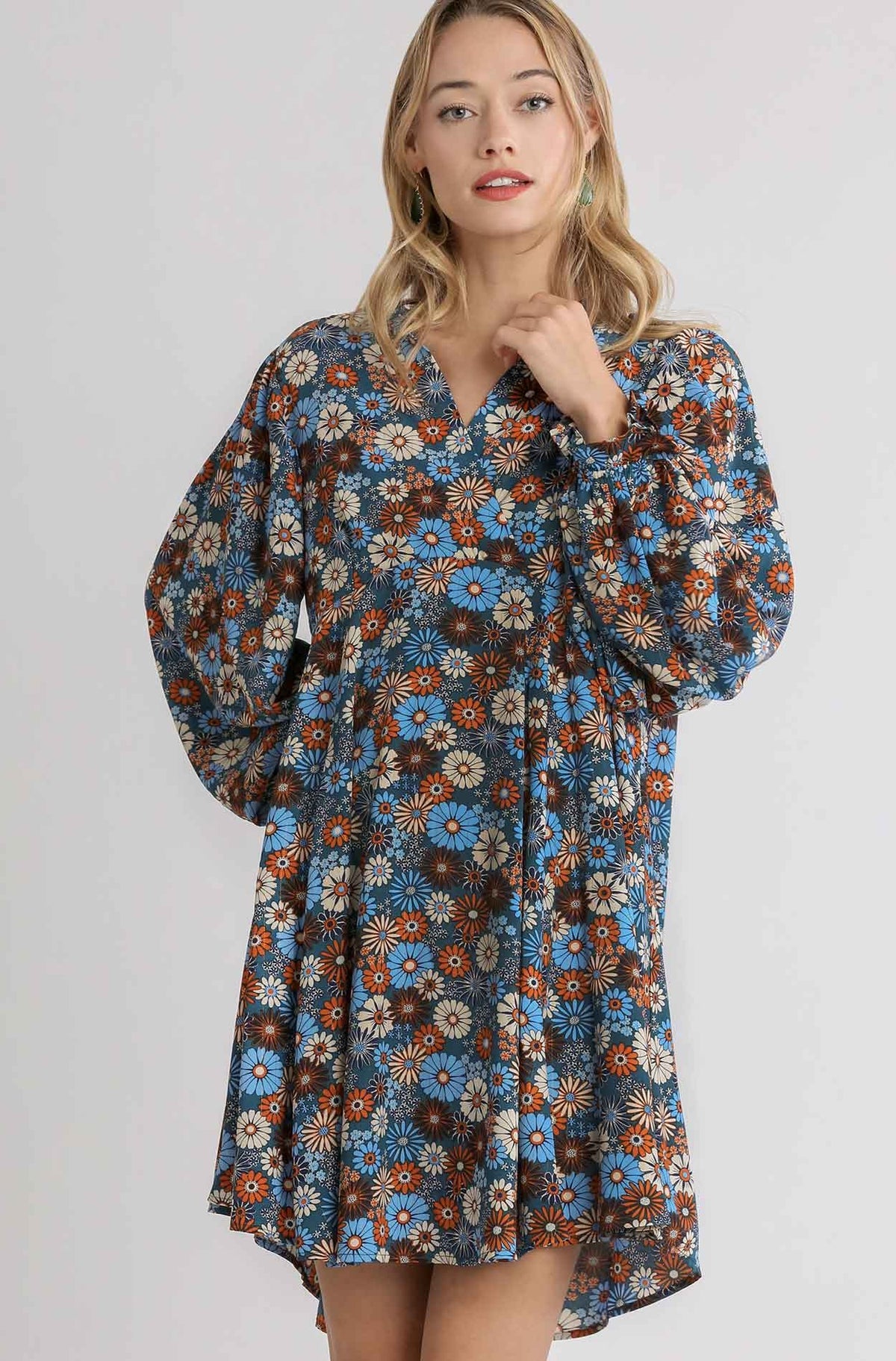 Walk In The Park Dress - Teal