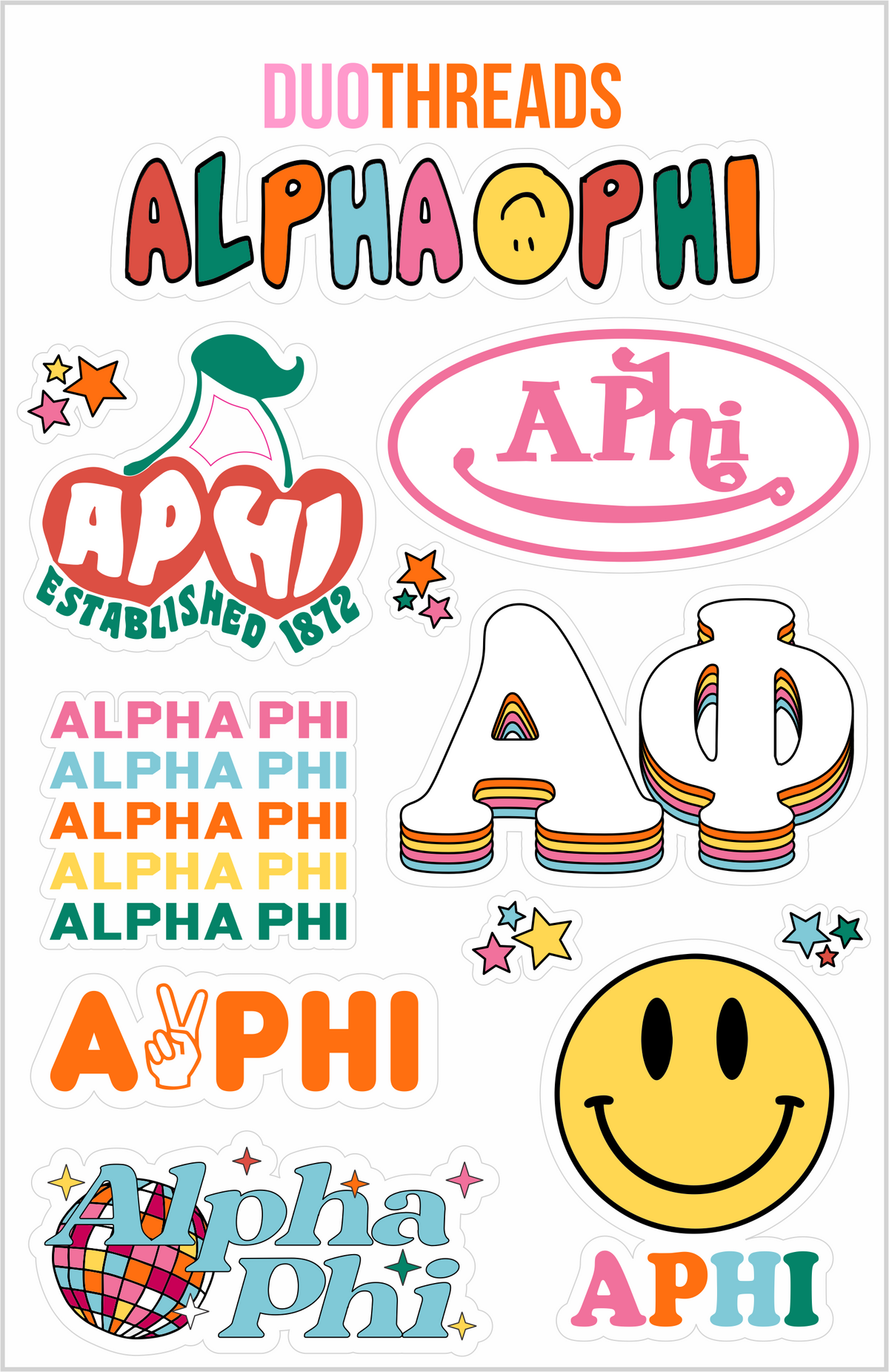 Sorority Sticker Sheet