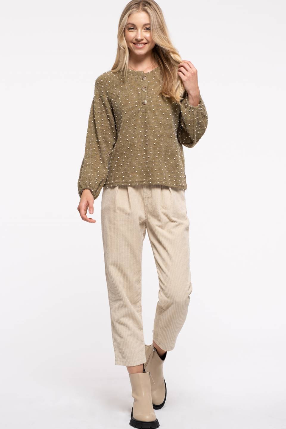 Special Touch Top - Olive
