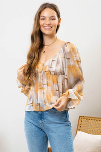 Balancing Act Top - Tan