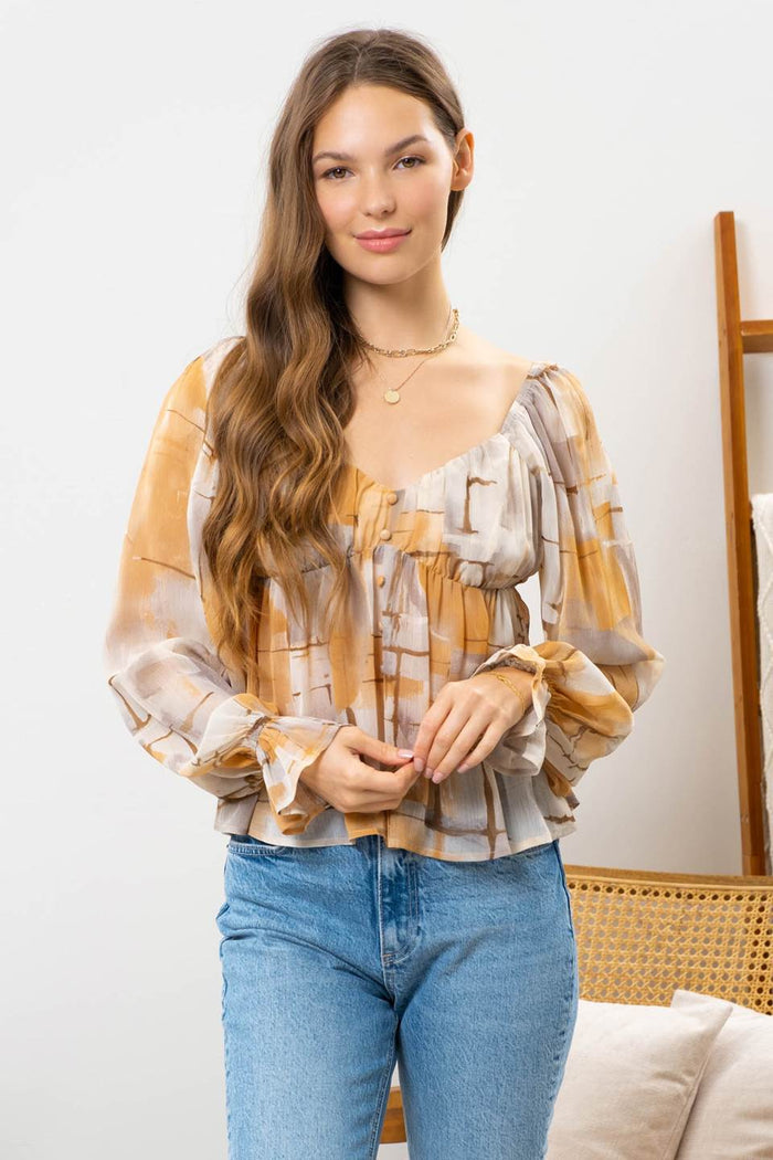 Balancing Act Top - Tan