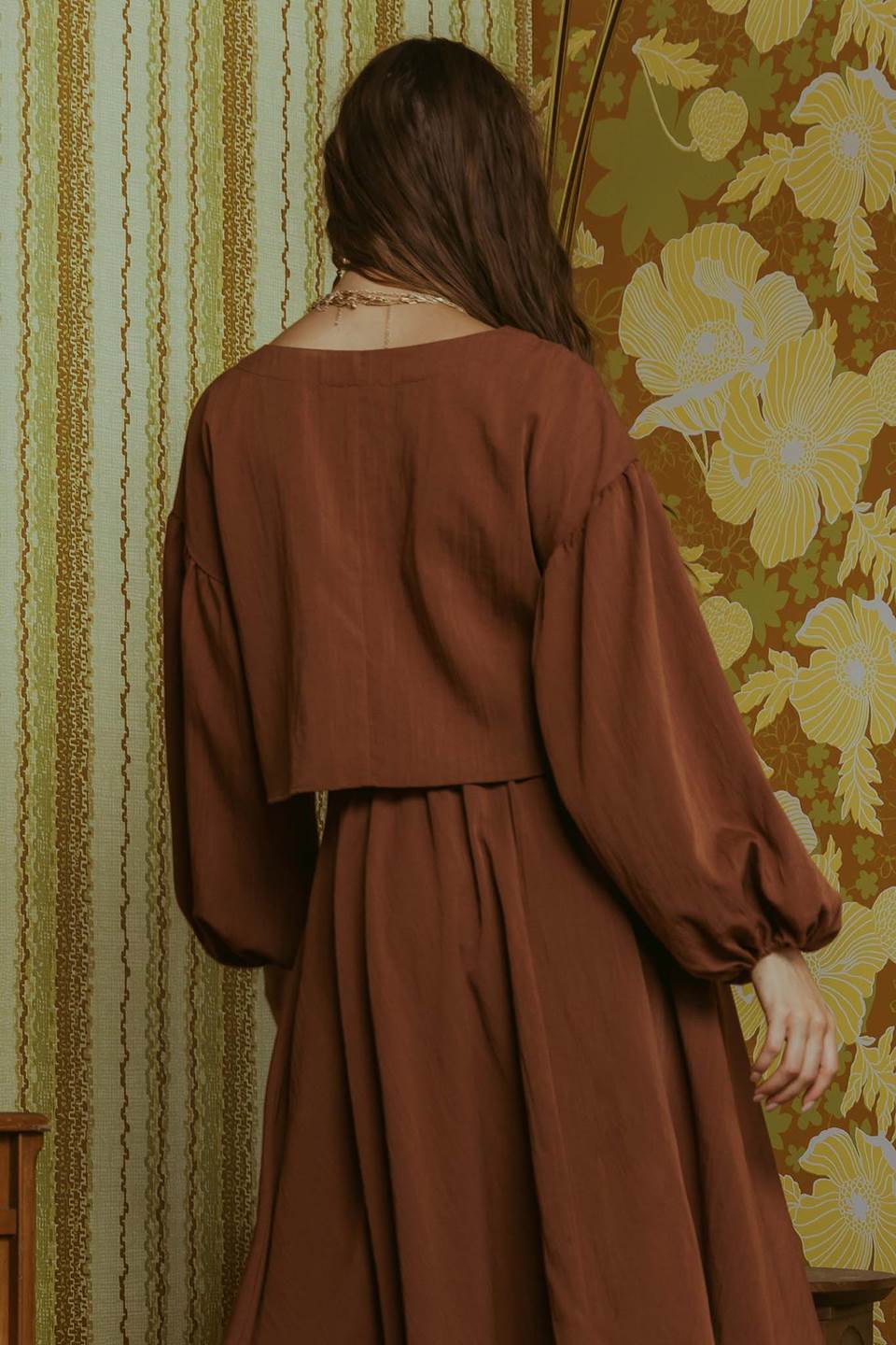 Autumn Skies Top - Brown