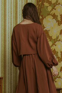 Autumn Skies Top - Brown