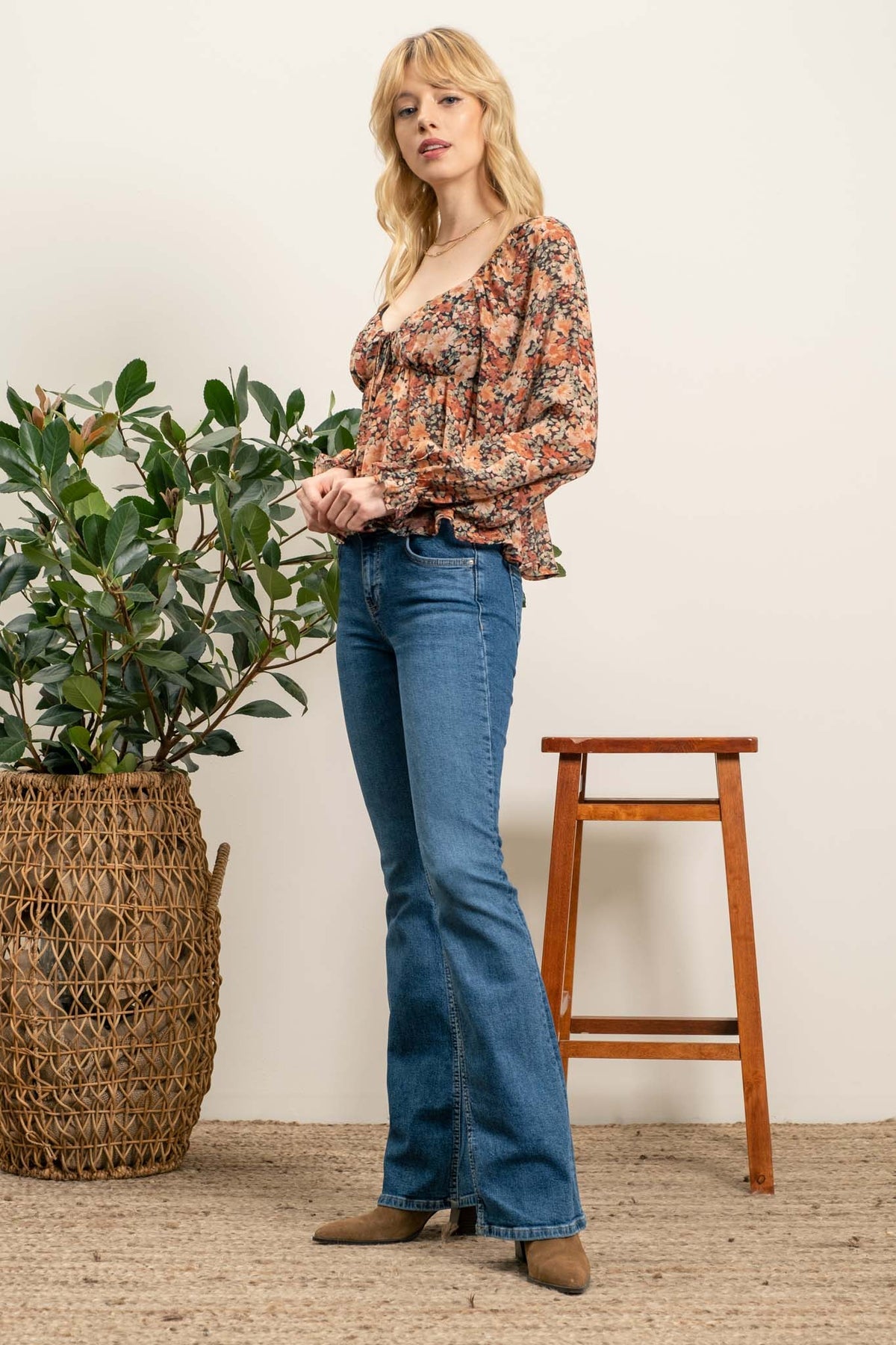Cutest In The Orchard Top - Brown