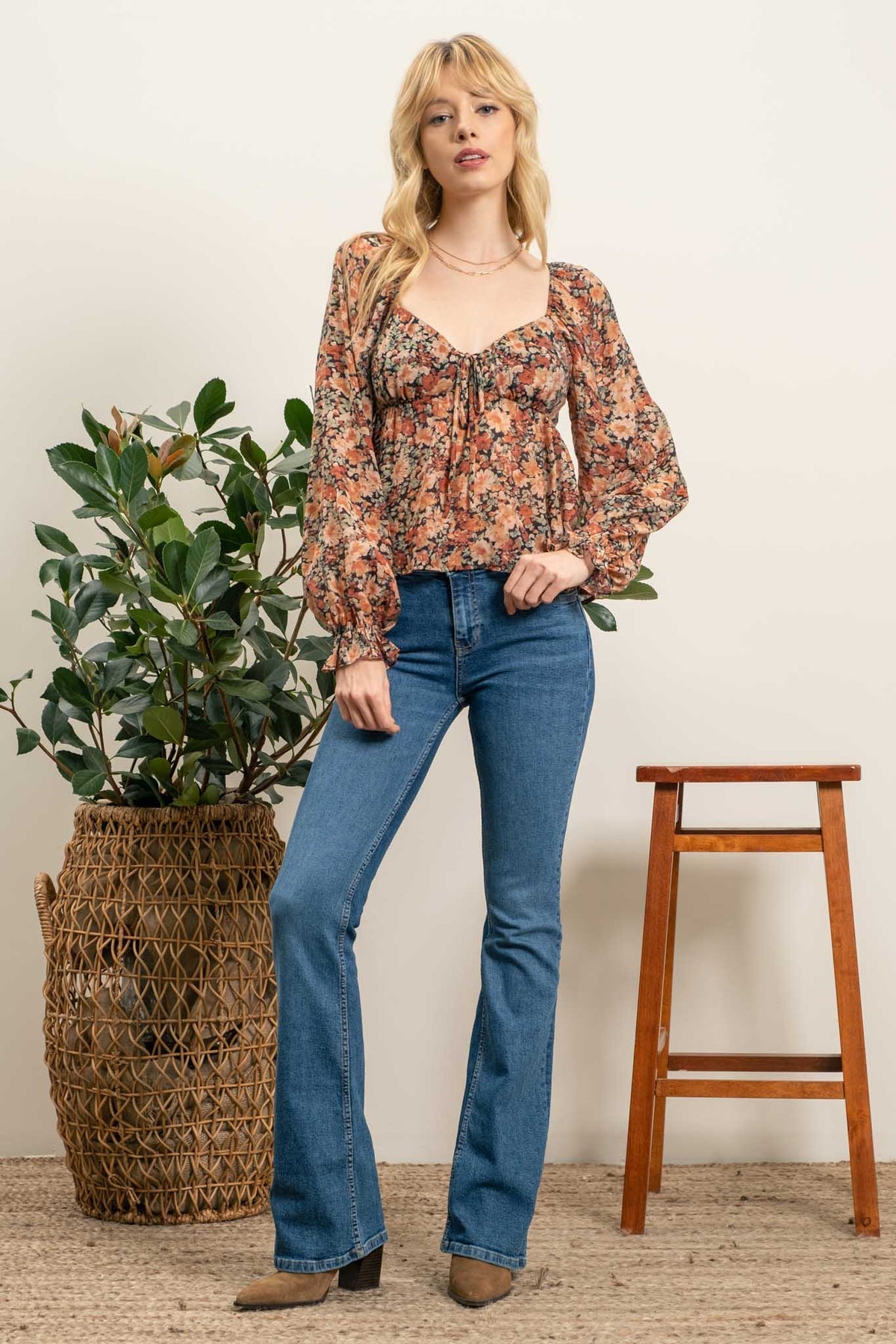 Cutest In The Orchard Top - Brown