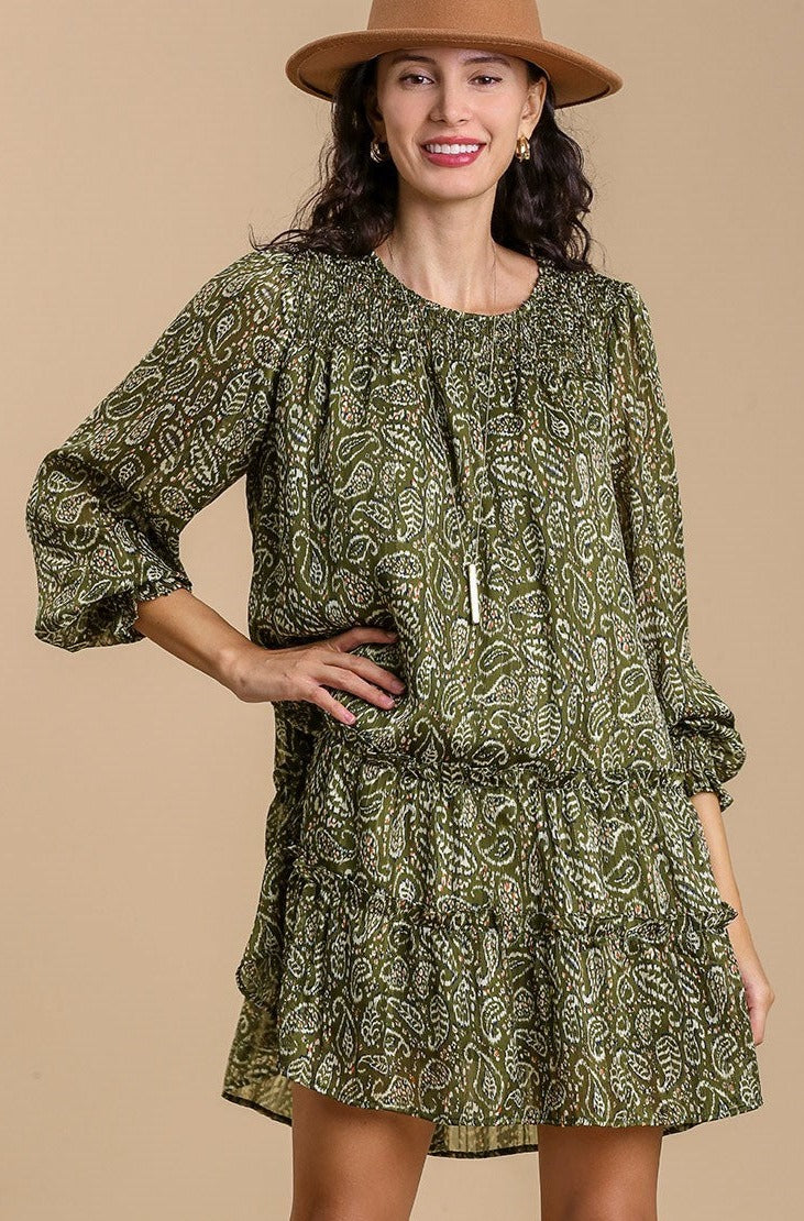 Kaleidoscope Dreams Dress - Olive