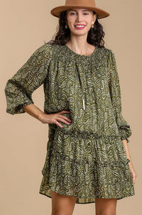 Kaleidoscope Dreams Dress - Olive