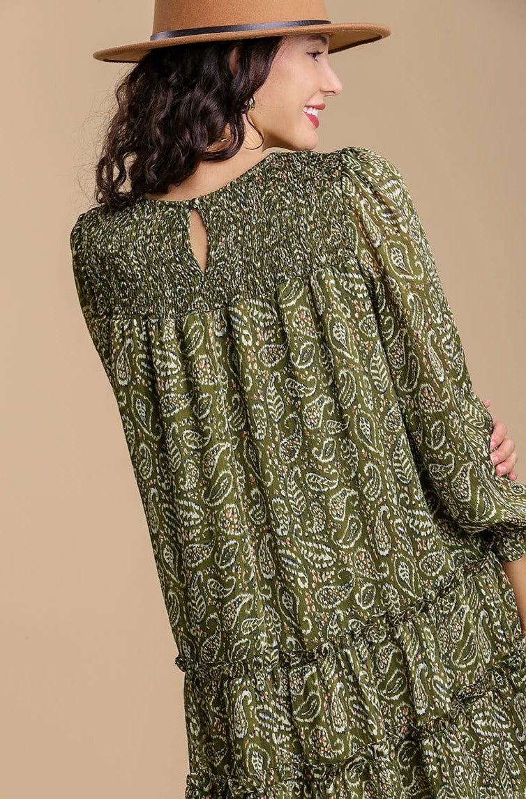 Kaleidoscope Dreams Dress - Olive
