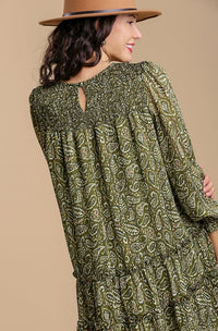 Kaleidoscope Dreams Dress - Olive