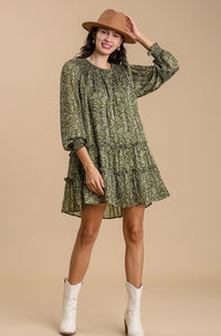 Kaleidoscope Dreams Dress - Olive