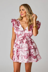 Petals In The Wind Dress - Rose