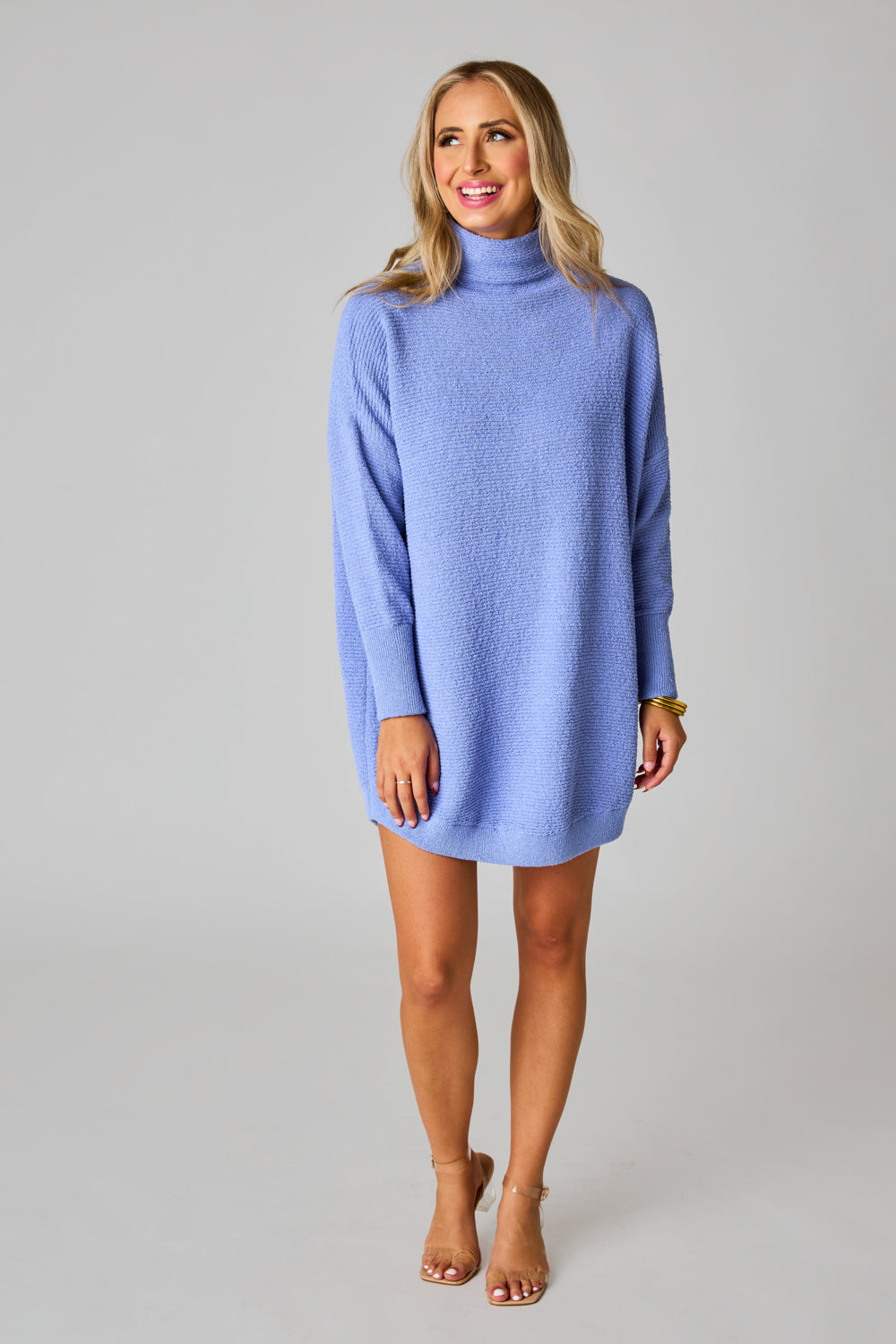 Wannabe Sweater Dress - Marine Sage in Bloom Wannabe Sweater Dress - Marine Sage in Bloom