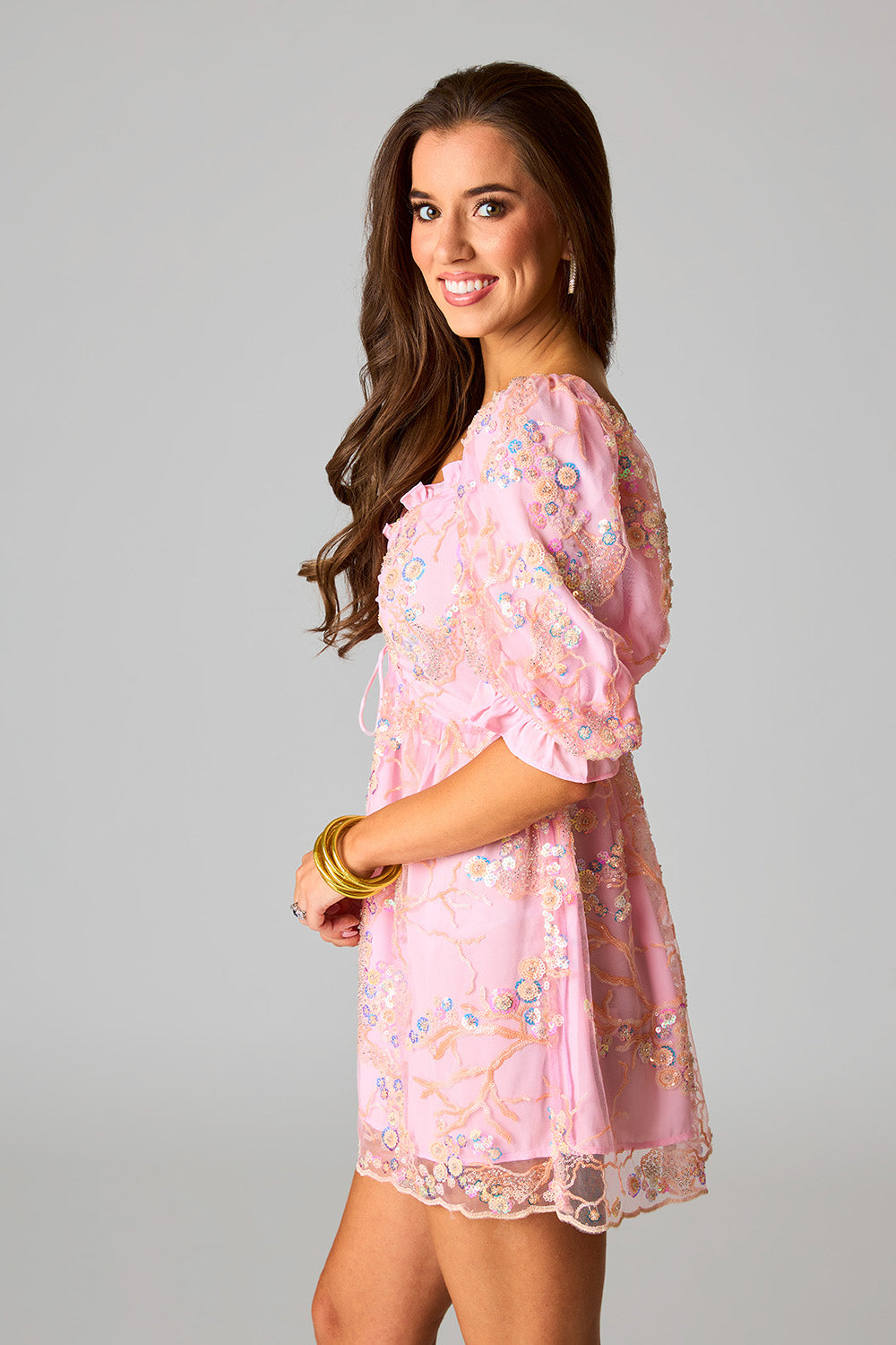 Divine Beauty Dress - Peach