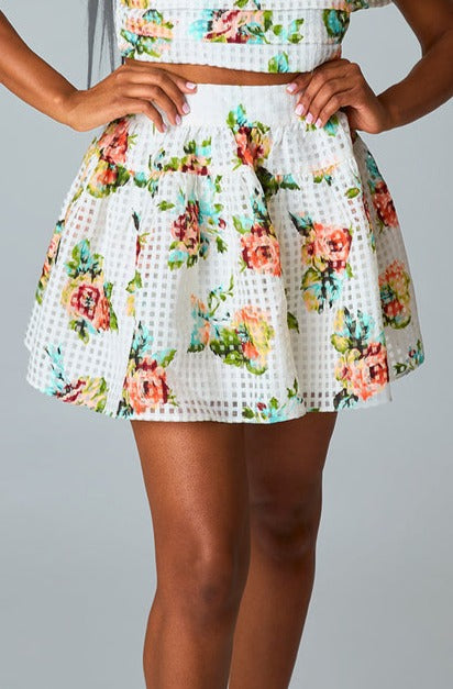 Fortune's Hand Skirt - Rose