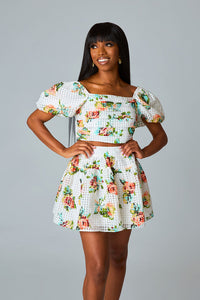 Fortune's Hand Skirt - Rose