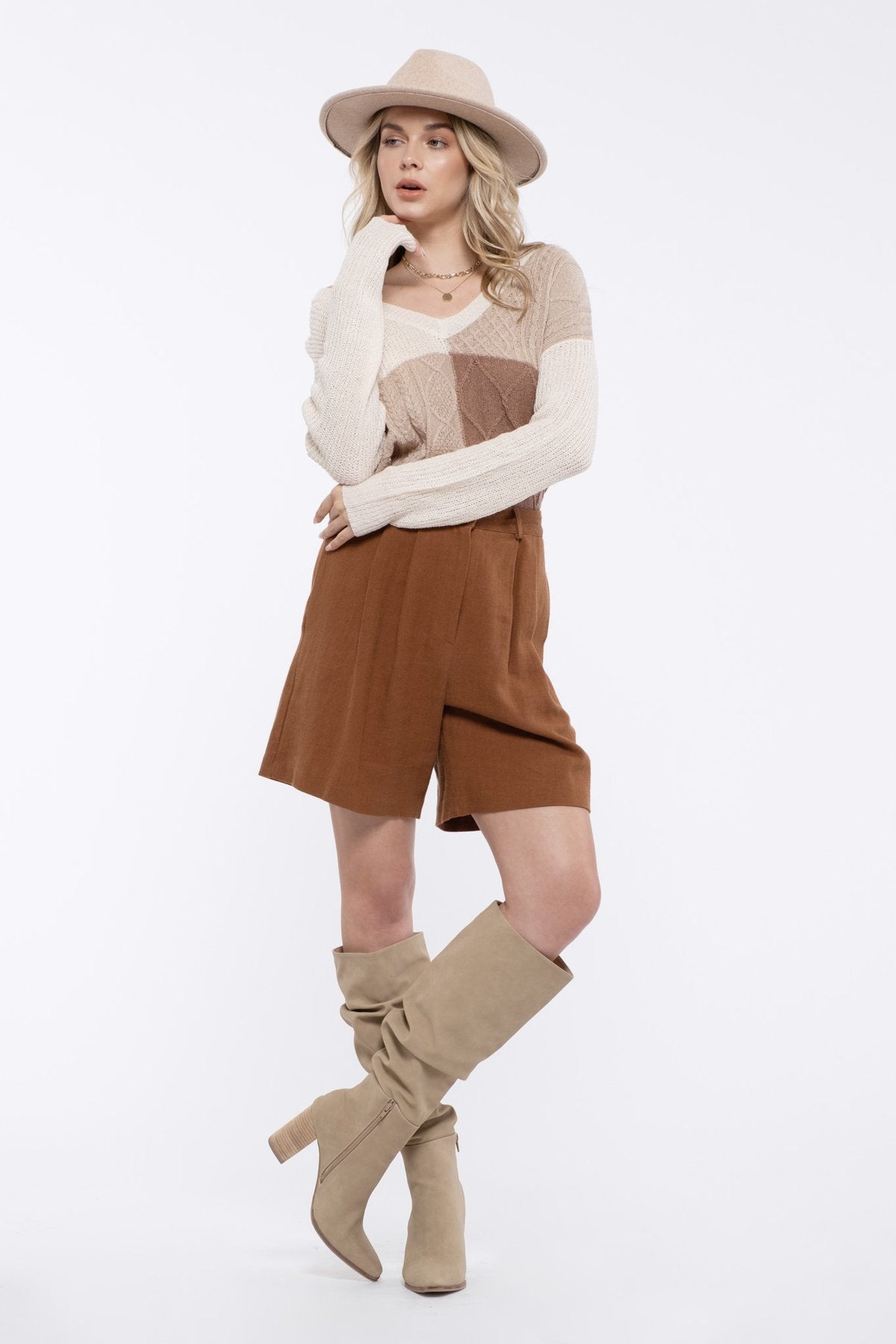 Town Square Top - Khaki