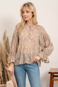 Tea Garden Top - Light Khaki