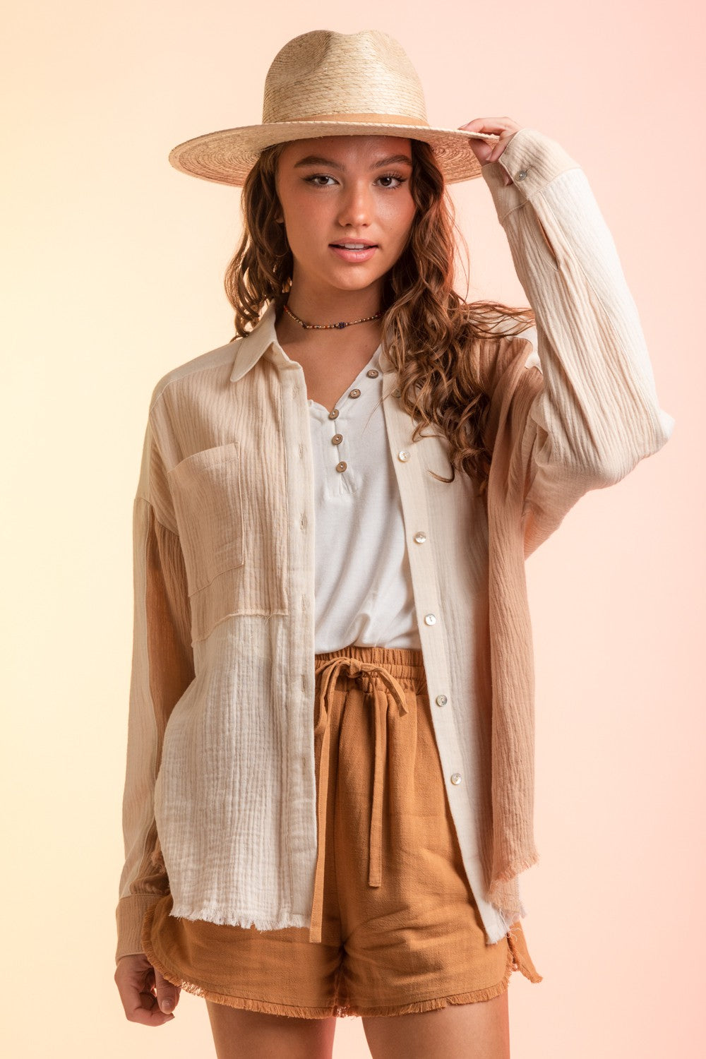 Color In Your Life Top - Cream