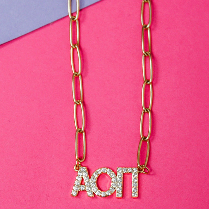 Rhinestone Sorority Necklace