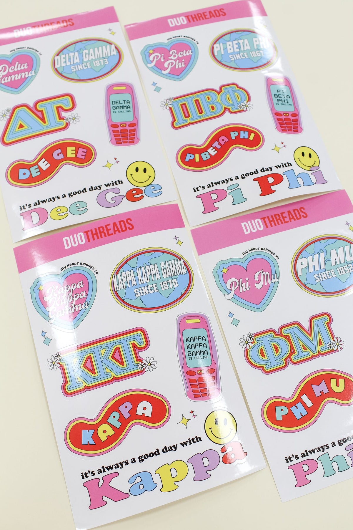 Y2K Sorority Sticker Sheet