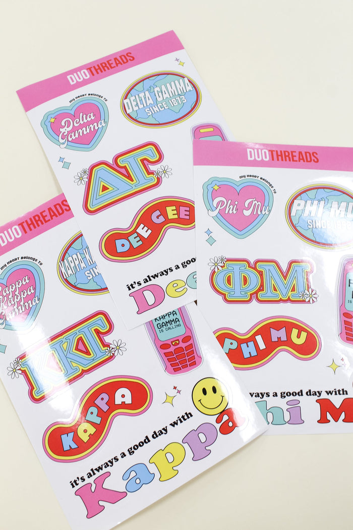 Y2K Sorority Sticker Sheet