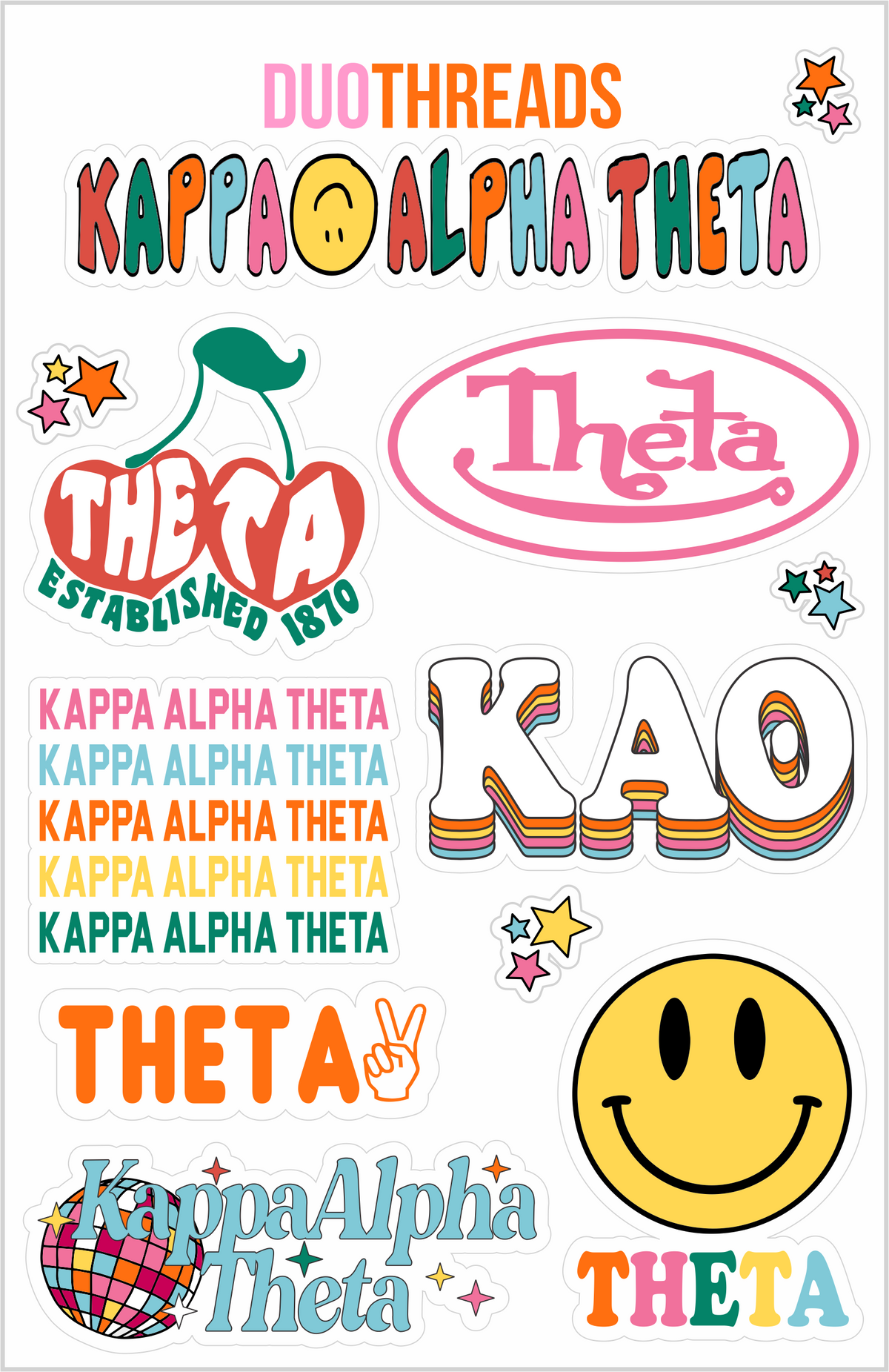 Sorority Sticker Sheet