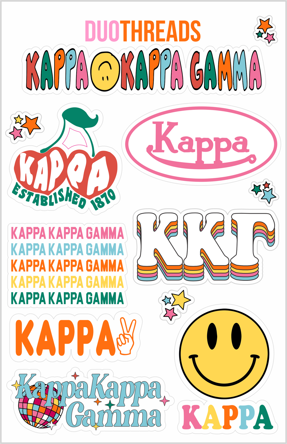 Sorority Sticker Sheet