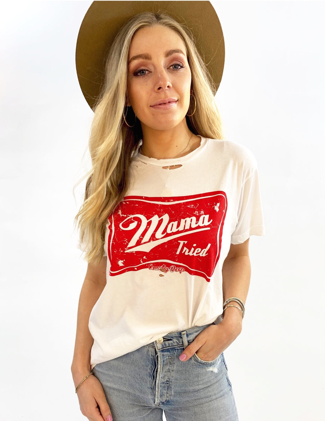 Mama Tried Distressed Tee