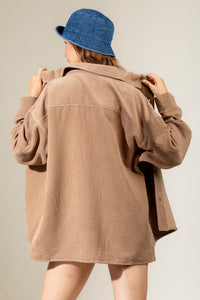 Open Season Shacket - Mocha