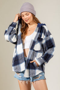 Bonfire Heart Shacket - Navy Mix