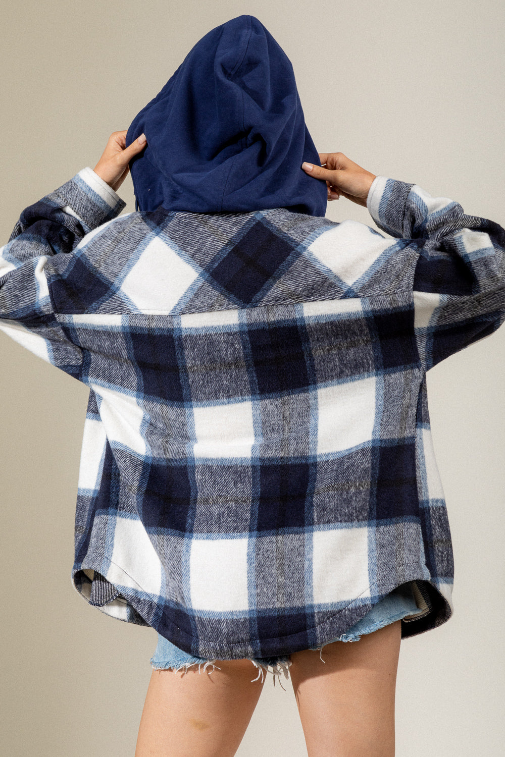 Bonfire Heart Shacket - Navy Mix