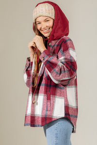 Bonfire Heart Shacket - Wine Mix