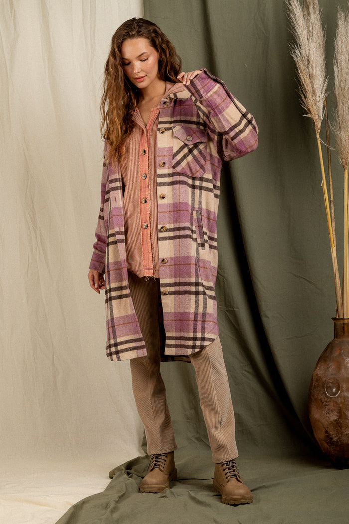 At Long Last Shacket - Plum