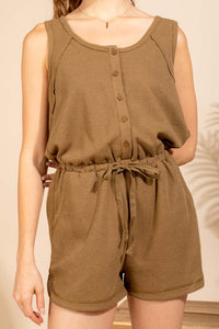In A Cinch Romper - Mocha