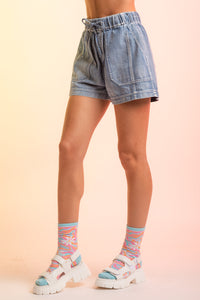Take On Me Shorts - Lt Indigo