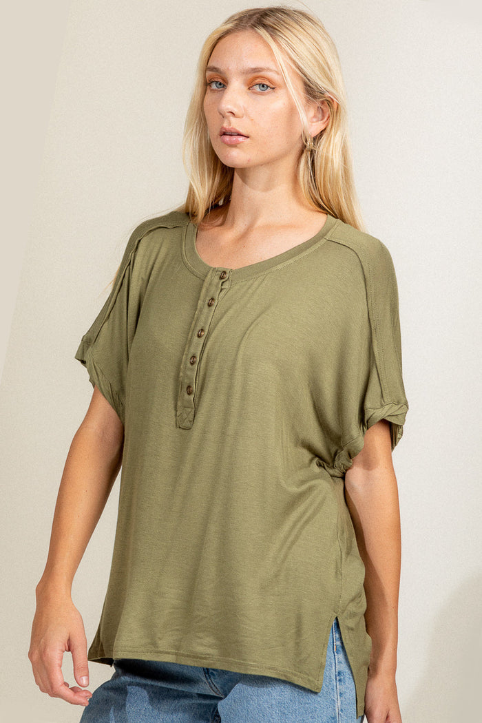 Take My Hand Top - Olive