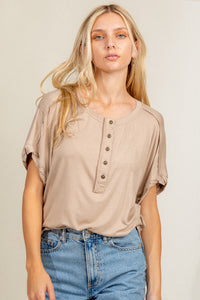 Take My Hand Top - Taupe