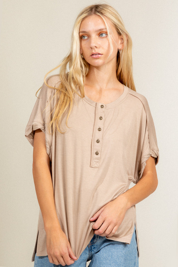 Take My Hand Top - Taupe