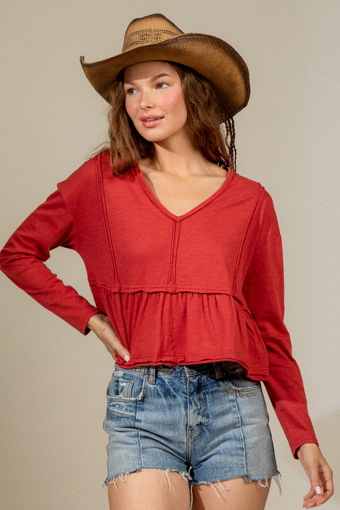 Growing Pains Top - Brick
