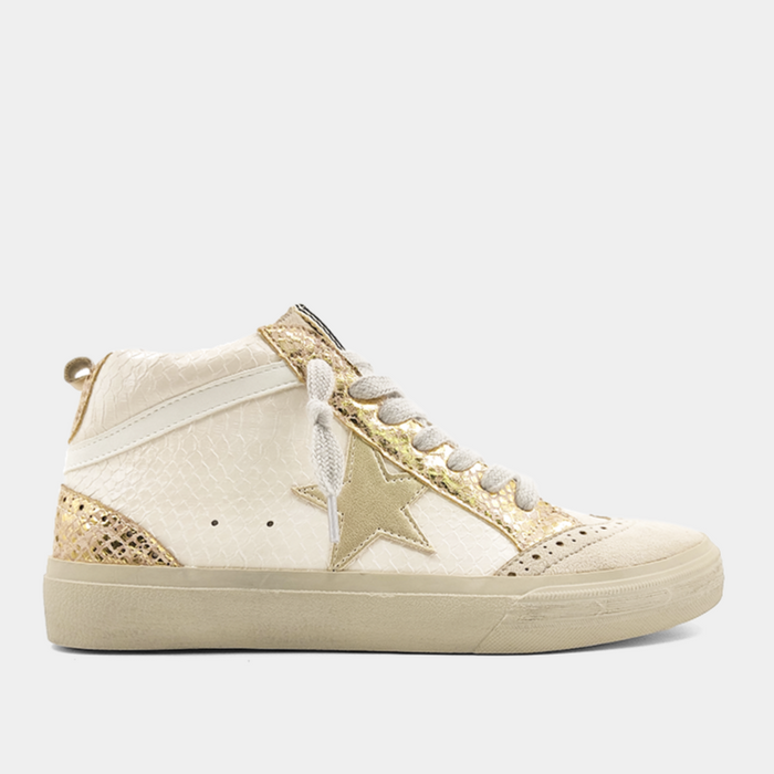 Paulina Goose High Tops - Blush Snake