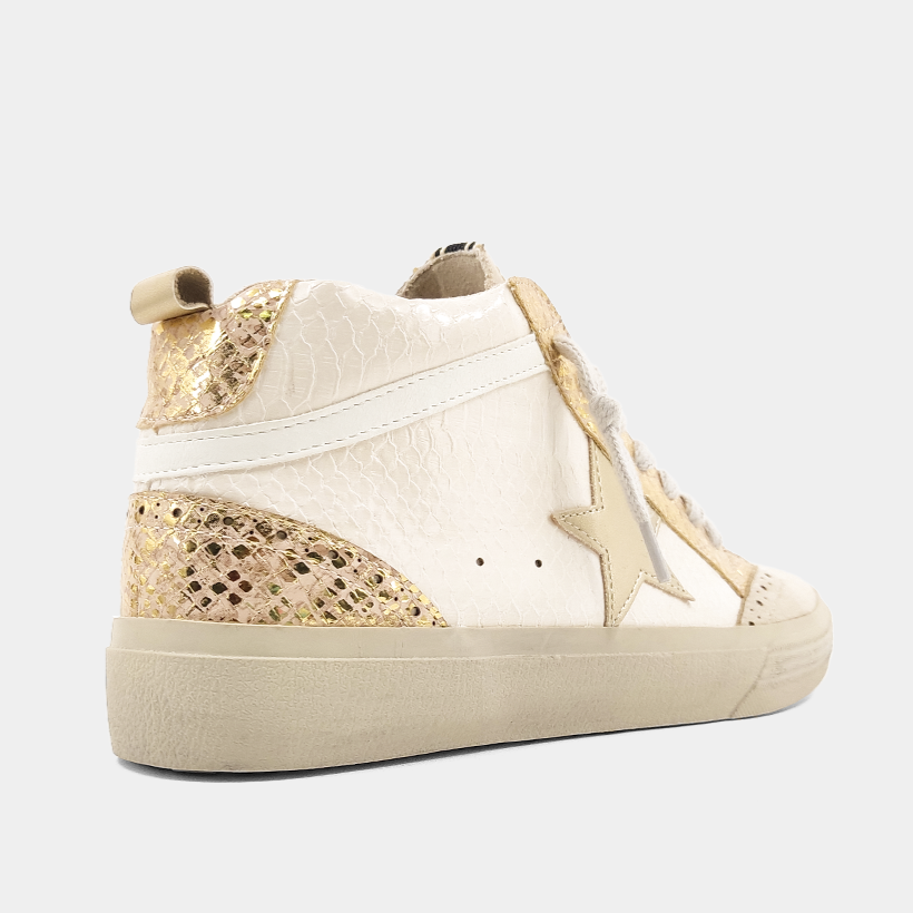 Paulina Goose High Tops - Blush Snake