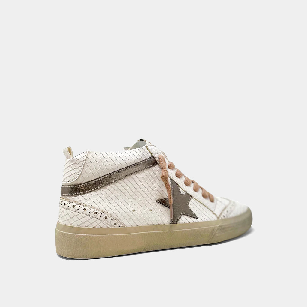 Paulina Goose High Tops - Bone Snake