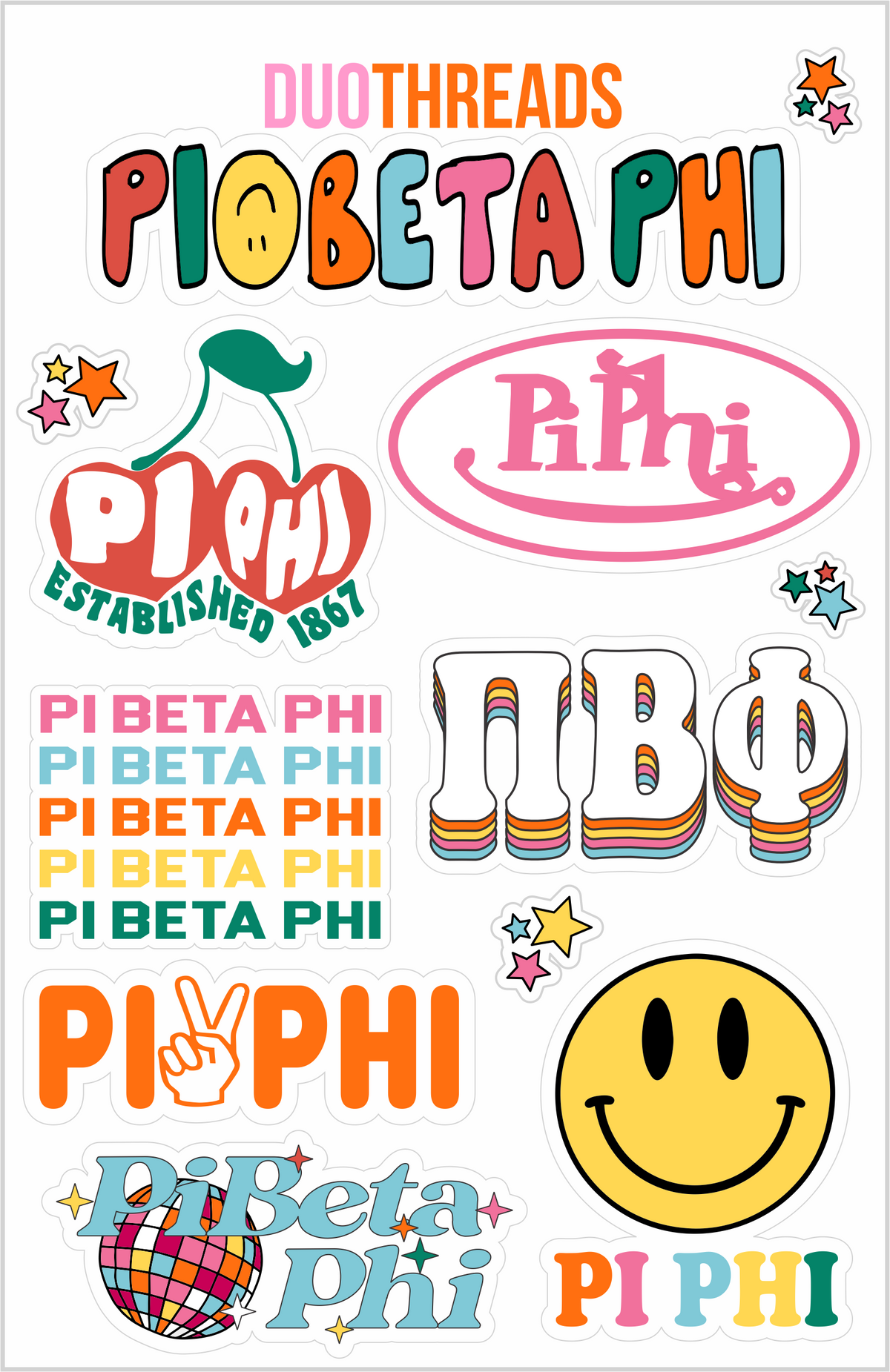 Sorority Sticker Sheet